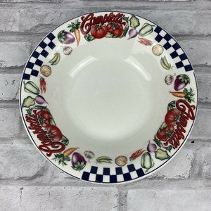Campbells Soup Bowls 1997 Checkered Vegetables